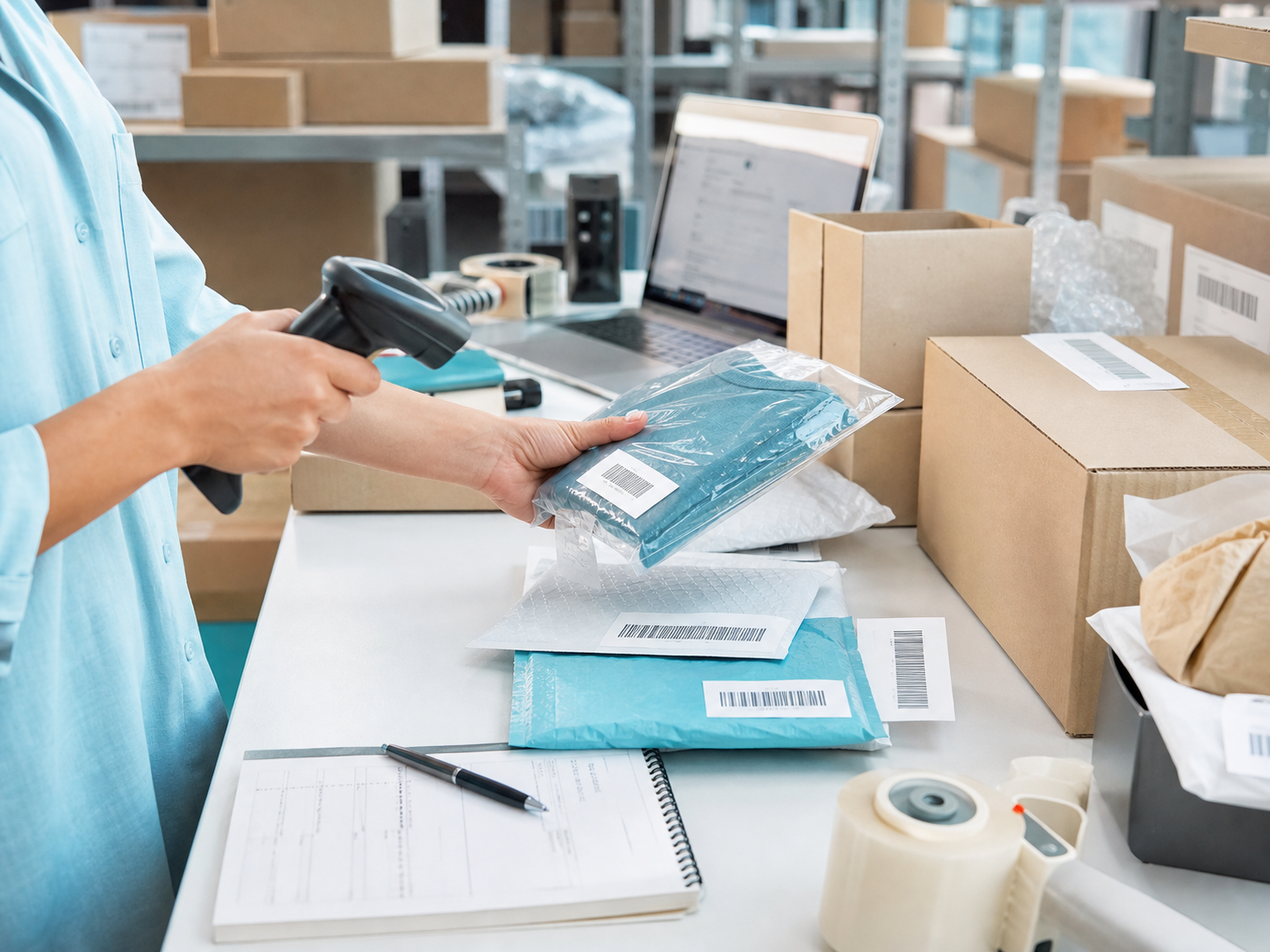 Quality control and ecommerce packing station